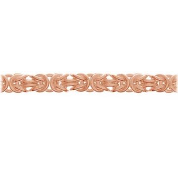 Bracciale Royal Weave catena*argento sterling 925*18K - Placcato oro rosa - 0,4 µm