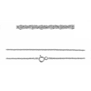 Catena a coda di volpe attorcigliata*argento sterling 925*PT - Placcato in platino