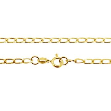 Catena bracciale barbazzale 0,3 cm*argento sterlina 925*18K - Placcato oro giallo chiaro - 0,4 µm