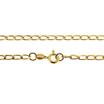 Catena bracciale barbazzale 0,3 cm*argento sterlina 925*24K - Placcato oro - 0,4 µm