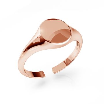 Signet for engraving*sterling silver 925*18K - Rose Gold Plated - 0,4 µm