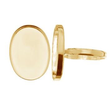 RING FMG 18x25 mm L (16,17,18)*18K - Light Yellow Gold Plated - 0,4 µm