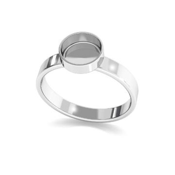 Round ring for resin, sterling silver 925, RING FMG-R 2,1x8 mm S (10,11,12)