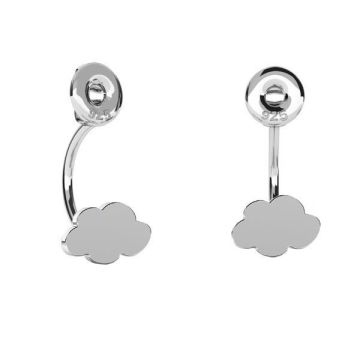 Cloud ear back, sterling silver 925, BAR 1 KLS LK-0617 - 0,50 6x18 mm