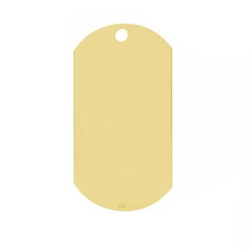 Dog tag pendant with engraving, silver 925, G-LKM-2570 - 0,50 17x32 mm*18K - Light Yellow Gold Plated - 0,4 µm