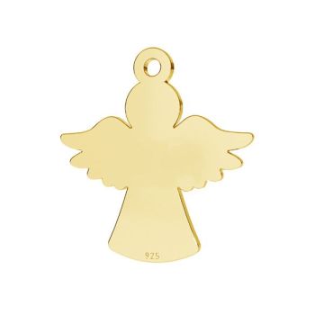 Pendant with engraving - angel*sterling silver 925*24K - Gold Plated - 0,4 µm