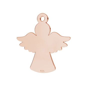 Pendant with engraving - angel*sterling silver 925*18K - Rose Gold Plated - 0,4 µm