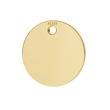 Round tag pendant*gold 333*Gold AU 333, 8K