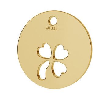 Round clover pendant*gold 333*Gold AU 333, 8K