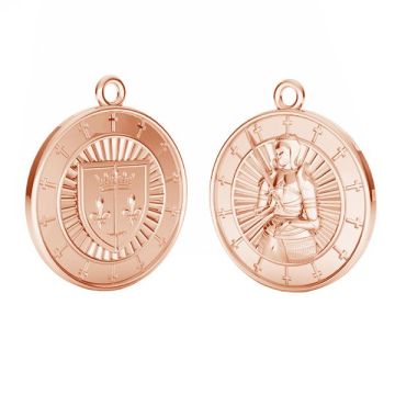 Coin pendant - Joanna dArc*sterling silver 925*18K - Rose Gold Plated - 0,4 µm