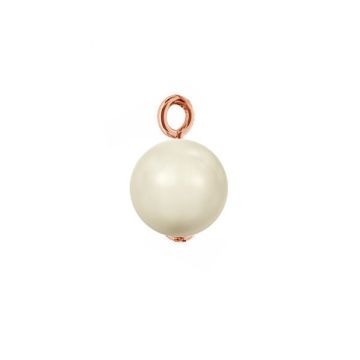 Pendant with GAVBARI PEARL 8 mm, silver 925, EL 20 8x13 mm*18K - Rose Gold Plated - 0,4 µm