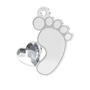 Baby foot pendant Gavbari heart*sterling silver 925