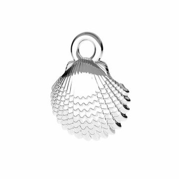 Shell pendant*sterling silver 925*PT - Platinum Plated