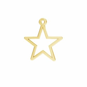 Star pendant*sterling silver*24K - Gold Plated - 0,4 µm