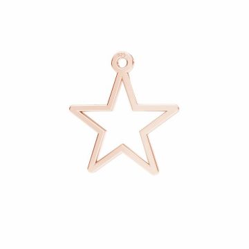 Star pendant*sterling silver*18K - Rose Gold Plated - 0,4 µm