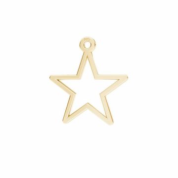 Star pendant*sterling silver*18K - Light Yellow Gold Plated - 0,4 µm