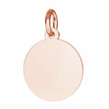 Round pendant tag with open jumpring*sterling silver 925*18K - Rose Gold Plated - 0,4 µm