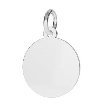 Round pendant tag with open jumpring*sterling silver 925