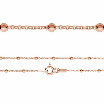 Catena d'ancoraggio*argento sterlina 925*18K - Placcato oro rosa - 0,4 µm