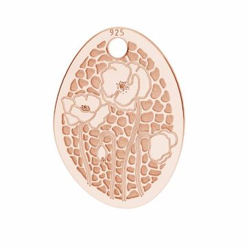 Poppies pendant*sterling silver 925*18K - Rose Gold Plated - 0,4 µm