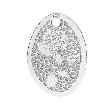 Rose pendant*sterling silver 925