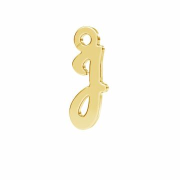 Letter J pendant*sterling silver 925*24K - Gold Plated - 0,4 µm