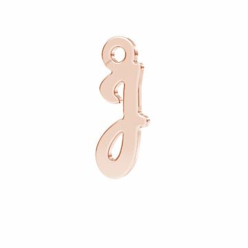 Letter J pendant*sterling silver 925*18K - Rose Gold Plated - 0,4 µm