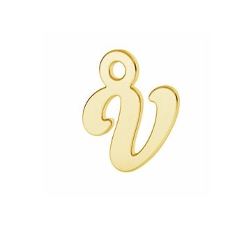 Letter V pendant*sterling silver 925*24K - Gold Plated - 0,4 µm