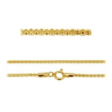 Bracciale Coreana*argento sterlina 925*18K - Placcato oro giallo chiaro - 0,4 µm