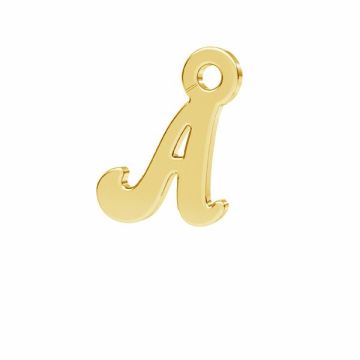 Letter A pendant*sterling silver 925*24K - Gold Plated - 0,4 µm