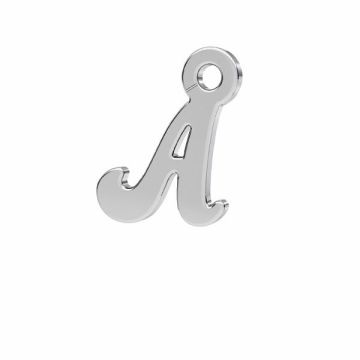 Letter A pendant*sterling silver 925*PT - Platinum Plated