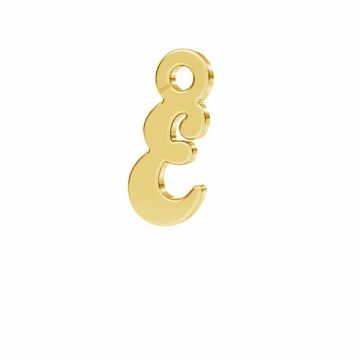 Letter E pendant*sterling silver 925*24K - Gold Plated - 0,4 µm