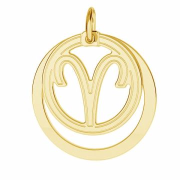 Aries zodiac pendant*sterling silver 925*24K - Gold Plated - 0,4 µm