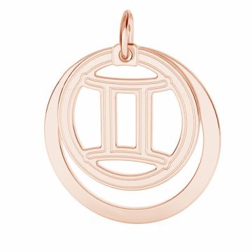 Gemini zodiac pendant*sterling silver 925*18K - Rose Gold Plated - 0,4 µm