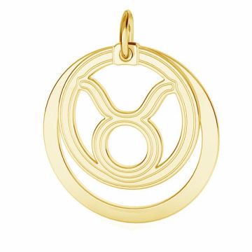 Taurus zodiac pendant*sterling silver 925*24K - Gold Plated - 0,4 µm