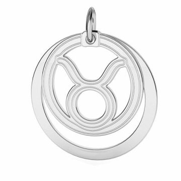 Taurus zodiac pendant*sterling silver 925*RH - White Rhodium Plated