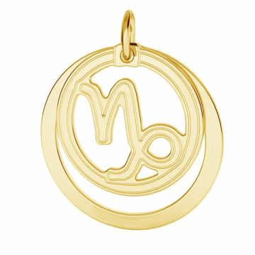 Capricorn zodiac pendant*sterling silver 925*24K - Gold Plated - 0,4 µm