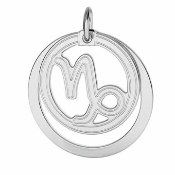 Capricorn zodiac pendant*sterling silver 925*PT - Platinum Plated