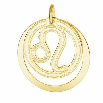 Lion zodiac pendant*sterling silver 925*24K - Gold Plated - 0,4 µm