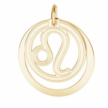 Lion zodiac pendant*sterling silver 925*18K - Light Yellow Gold Plated - 0,4 µm