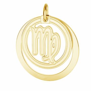 Virgo zodiac pendant*sterling silver 925*24K - Gold Plated - 0,4 µm