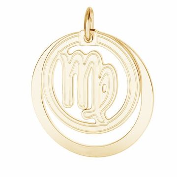 Virgo zodiac pendant*sterling silver 925*18K - Light Yellow Gold Plated - 0,4 µm