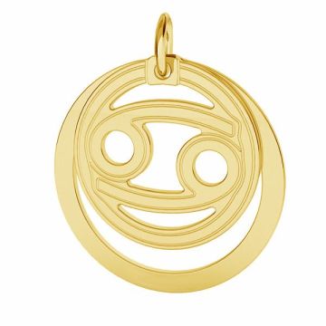 Cancer zodiac pendant*sterling silver 925*24K - Gold Plated - 0,4 µm