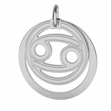 Cancer zodiac pendant*sterling silver 925*RH - White Rhodium Plated