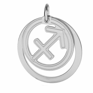 Sagittarius zodiac pendant*sterling silver 925*PT - Platinum Plated