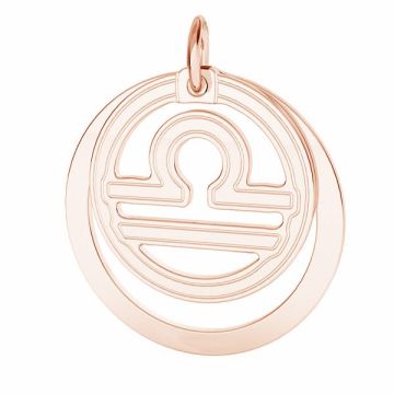 Libra zodiac pendant*sterling silver 925*18K - Rose Gold Plated - 0,4 µm