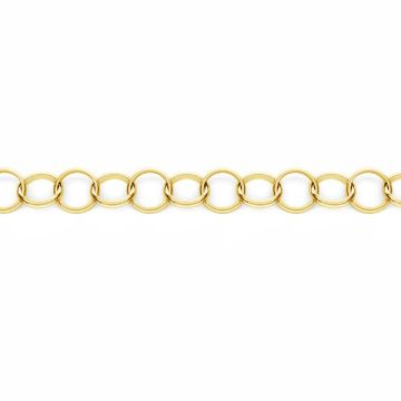 Catena sfusa fatta a mano tonda*argento sterling AG 925*24K - Placcato oro - 0,4 µm