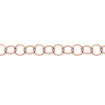 Catena sfusa rotonda fatta a mano*argento sterling AG 925*18K - Placcato oro rosa - 0,4 µm