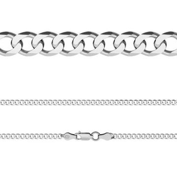 Catena barbazzale*argento sterling 925*PT - Placcato in platino