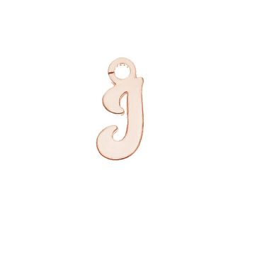 Letter I pendant*sterling silver 925*18K - Rose Gold Plated - 0,4 µm